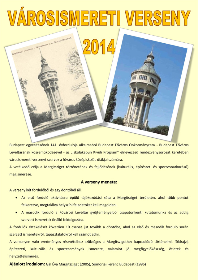 Városismereti verseny 2014 plakát 1.